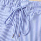 Sky Blue Striped Lounge Set