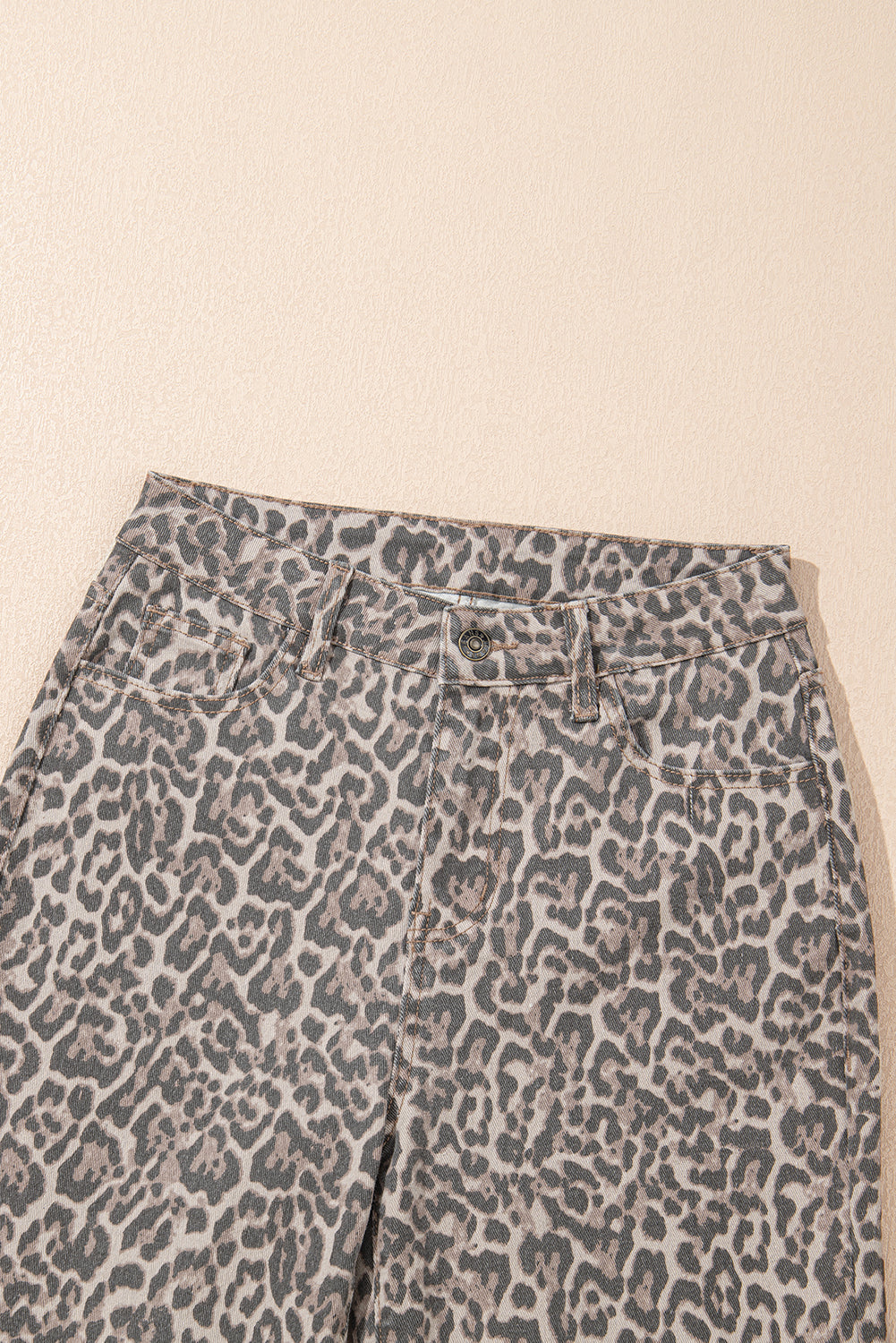 Wild Side Leopard Wide Leg Jeans
