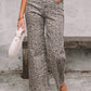 Wild Side Leopard Wide Leg Jeans