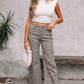 Wild Side Leopard Wide Leg Jeans