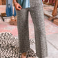 Wild Side Leopard Wide Leg Jeans