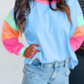 Color Block Patchwork Long Sleeve