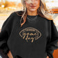 Mila Black Corduroy Game Day Top