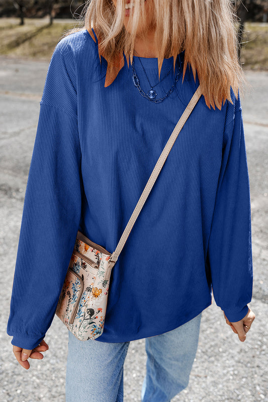 Harper Royal Ribbed Oversized Sweater