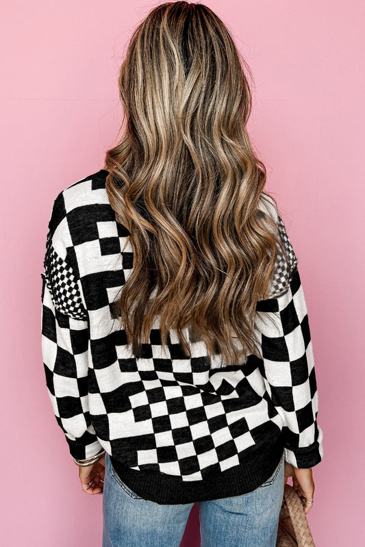 Ivy Checkered Print Sweater