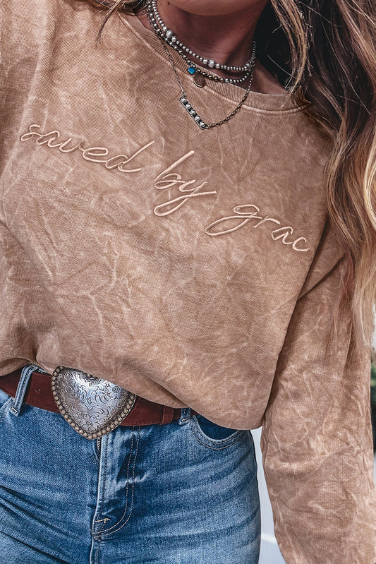 Hazel Saved by Grace Embroidered Top